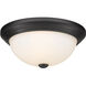 Kipson 2 Light 13 inch Matte Black Flush Mount Ceiling Light